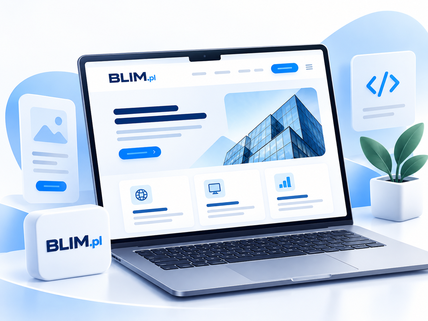 Website design on a laptop